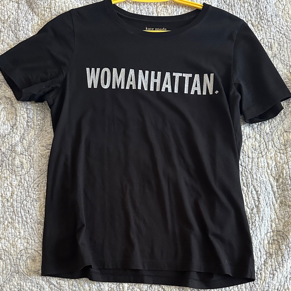 Kate Spade Black WOMANHATTAN Tee